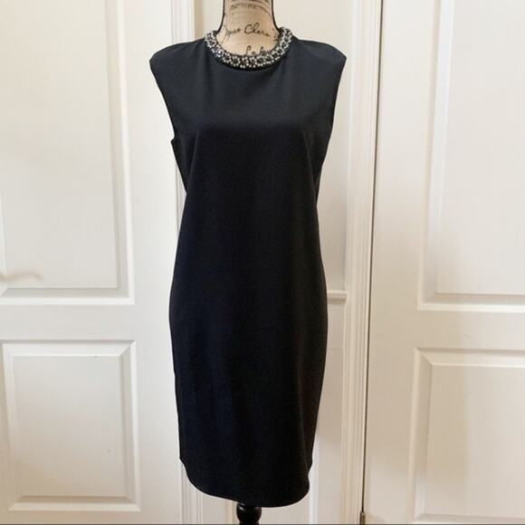 Magaschoni Collection Black Sheath Dress Size 8 - Picture 4 of 16